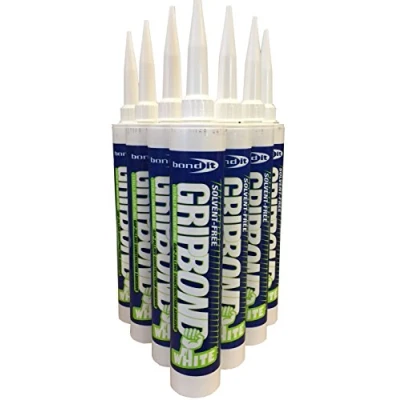 Image of (3 Tube) WHITE Bond It Gripbond Instant Grab Construction Adhesive Gap filling Solvent Free