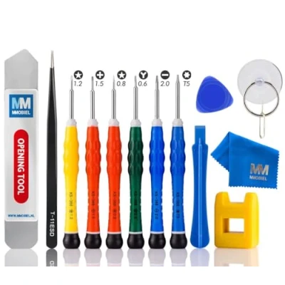 Image of MMOBIEL Phone Repair kit Compatible with iPhone, iPad, Samsung, Sony, Huawei and More 14 Pcs Professional Anti Static Screwdrivers Opening Tool Incl. Instant Magnetizer/Demagnetizer