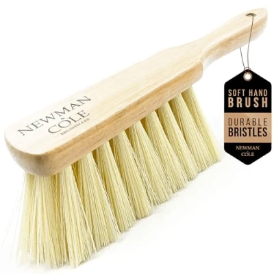 Image of Newman and Cole Natural Wooden Hand Brushes Choose from Hard Stiff Bristle Brush or Soft with Synthetic Bristles (1 x Brush)