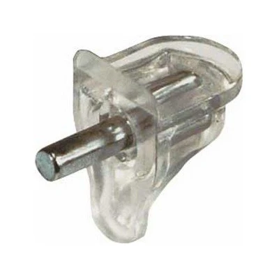 Image of PACK OF 12 TRANSPARANT 3MM BOOK CASE SHELF SUPPORT PINS PEG STUD STEEL