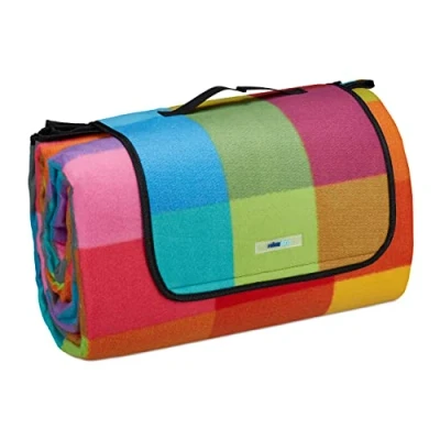 Image of Relaxdays XXL Picnic Blanket, Multicoloured, 200x300cm
