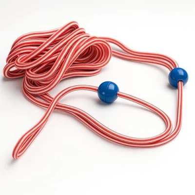 Image of Deuser 119 201 Unisex 8 M Magic Rope White Red Metre EU