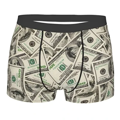 Image of ZSOSIXDEAL Dollar Bills Men&#039;s Underwear Boxer Briefs Mens Men Multicolor