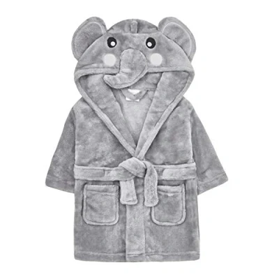 Image of undercover lingerie Baby Elephant Fleece Robe 18C511 Grey 18/24 Months