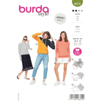 Image of Burda 6315 Women&#039;s Hoodie Pattern Size 8 18
