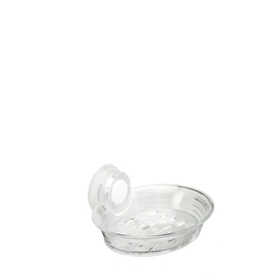 Image of Croydex PA121932 Press &#039;N&#039; Lock Suction Fit Soap Dish and Holder , Silver
