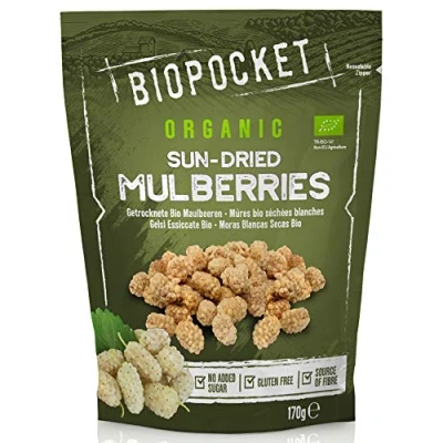 Image of Biopocket Organic Dried Mulberries, 5 x 170 g