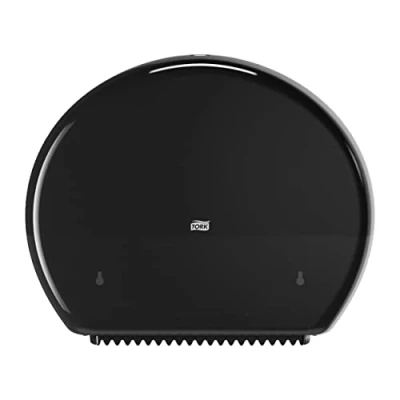 Image of Tork Jumbo Toilet Paper Roll Wall Mounted Dispenser Black T1, High Capacity, Elevation Range, 554008