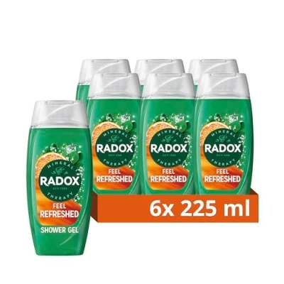 Image of Radox Mineral Therapy Feel Refreshed Shower Gel with Eucalyptus &amp; Citrus Scent 225ml (Pack of 6)
