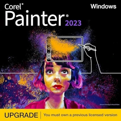 Image of Corel Painter 2023 Upgrade Digital Painting Software Illustration, Concept, Photo, and Fine Art Perpetual license 1 Device PC/MAC Code [Delivery]