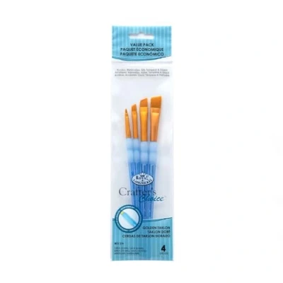 Image of Royal Brush : 4Pc Golden Taklon Angular Set