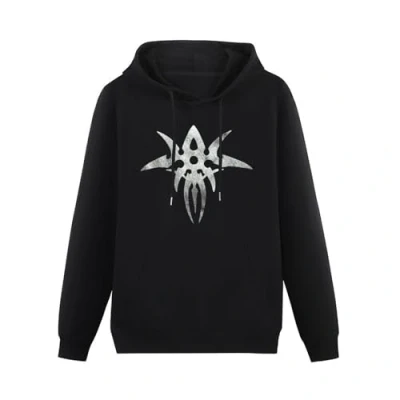Image of propr Gary Numan Silver Exile Logo Black Hoody M