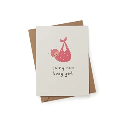 Image of Kindred Shiny New Baby Girl Card