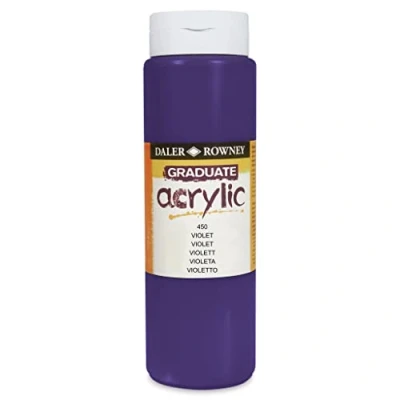 Image of Daler Rowney Graduate Acrylic Paint, Plastic Bottle, 16.91oz 500 ml, Violet