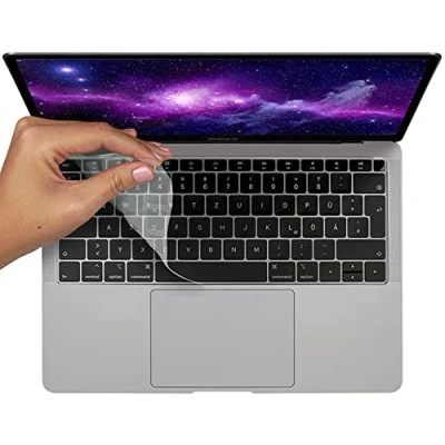 Image of MyGadget Keyboard Cover for Apple MacBook Air 13 inch (2018 2020) Ultra Thin Silicone Protector Protective Skin Slim Film Transparent