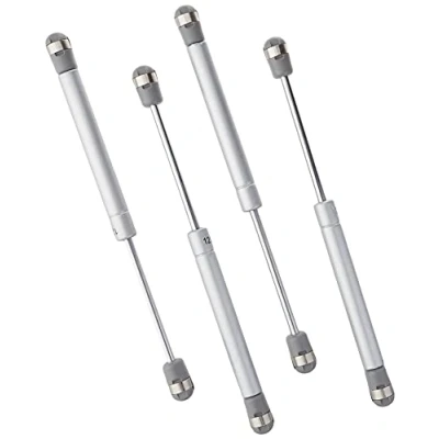 Image of Jdel Gas Piston Shock Absorber Furniture Kitchen Spring Hydraulic Lifting Doors Hinges Springs Cabinet with Screws (120N/12kg 270mm, Nickel, 0, 4 Pieces)