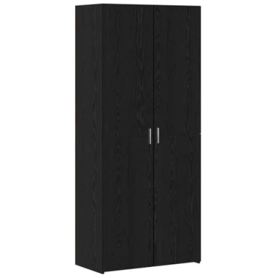 Image of vidaXL Highboard Black Oak 40x42.5x185 cm Engineered Wood