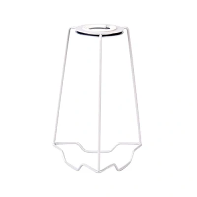 Image of 7 Inch Matt White Shade Carrier to Support Lamp with Duplex Ring Fitting Fit BC/B22 Cap Type Light Bulbs