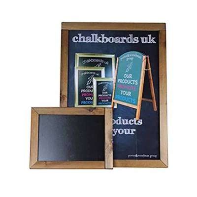 Image of Chalkboards UK Framed Blackboard and Poster Holder, Wood, Dark Oak, 66 x 48 2 cm