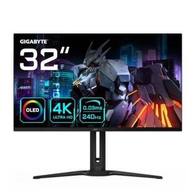 Image of Gigabyte AORUS FO32U2 32 OLED Flat Gaming Monitor 3840 x 2160(UHD), 240Hz, 0.03ms, KVM, 250 cd/m2, FreeSync Premium Pro, DisplayHDR True Black 400, HDMI 2.1