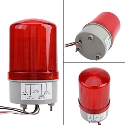 Image of Warning Light Flashing Strobe Lights Red LED Emergency Lighting Bulb Rotating Beacon Lamp for Home Villa Farm Apartment Outdoor Yard Traffic Factory AC 220V