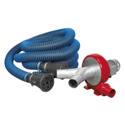 Image of Sealey Exhaust Fume Extraction System 230V 370W Twin Duct