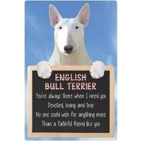 Image of Faithful Friends ENGLISH BULL TERRIER 3D SIGN