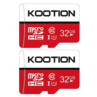 Image of KOOTION 2 Pack 32 GB Micro SD Card Class 10 SDHC Memory UHS I Ultra High Speed TF R Flash, C10, U1,