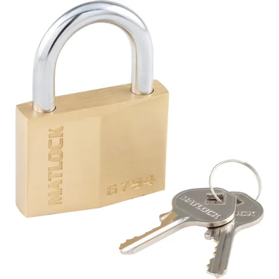 Image of 50 x 26mm Shackle Solid Brass Padlock Matlock