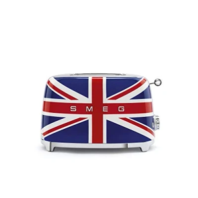 Image of Smeg TSF01UJEU Toaster for Two Slices of Bread and with a Power 950 W Union Jack, Steel