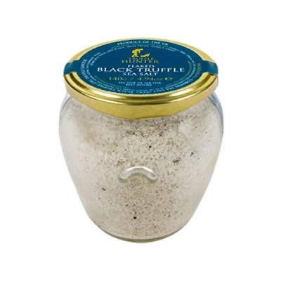Image of TruffleHunter Flaked Black Truffle Cornish Sea Salt Gourmet Food Seasoning &amp; Condiment 140g