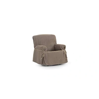 Image of Eysa Waterproof and Breathable Sofa Cover, 65% polyester 35% cotton, Brown, 80 120 cm