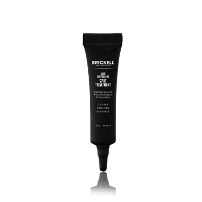 Image of Brickell Men&#039;s Acne Controlling Spot Treatment for Men, Natural &amp; Organic to Reduce Acne, Calms Skin Cell Inflammation and Soothes 15 ml, Unscented
