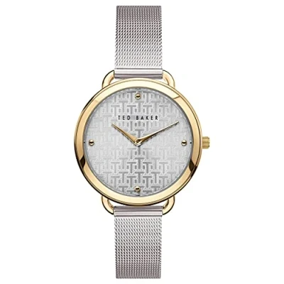 Image of Ted Baker Women&#039;s Hettie Silver Mesh Bracelet Pattern Dial BKPHTF902