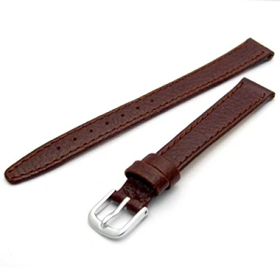 Image of Genuine Leather Watch Strap Band by CONDOR Buffalo Grain 12mm Brown S 086R