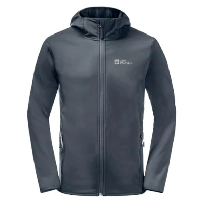 Image of Jack Wolfskin Men&#039;s Bornberg Hoody M Softshell Jacket, Nature Blue, S