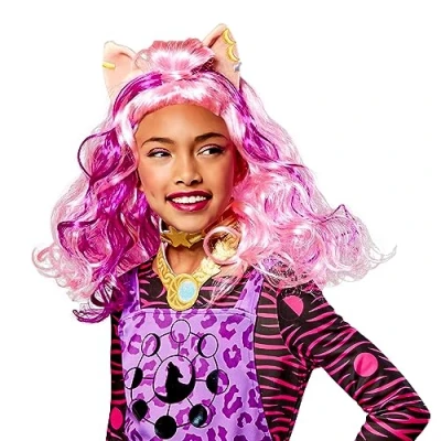 Image of Rubie&#039;s 1000677NS000 Clawdeen Inf Wig Monster High Kids Fancy Dress Accessory, Girls, Multicolour, One Size