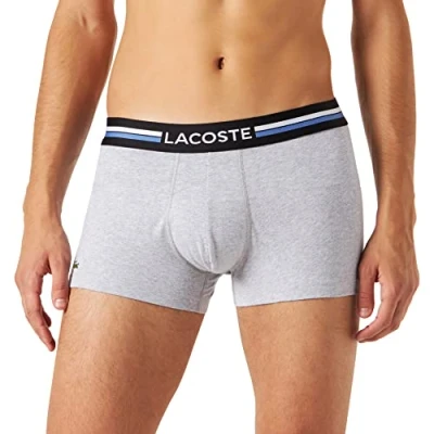 Image of LACOSTE Men&#039;s 5H3386 Underwear, Argent Chine/Baobab Marin, M