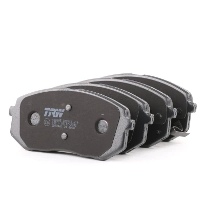 Image of 581013RA00, 58101B2A90, 58101E4A10 Brake pad set TRW COTEC GDB3461 with acoustic wear warning HYUNDAI: ix35, i40 Saloon, Estate, KIA: Sportage III