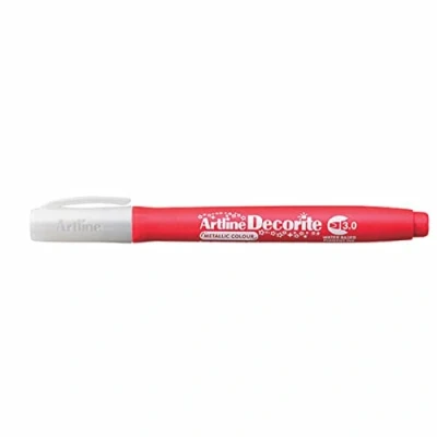 Image of Artline &#039;Decorite&#039; Metallic Red Marker Pen 3.0mm for Card, Glass, Metal and Plastic