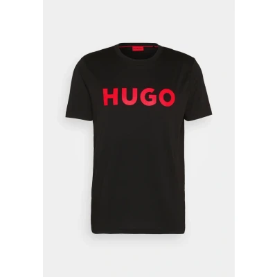 Image of HUGO Print Tshirt, Men&#039;s, Size: Large, Black