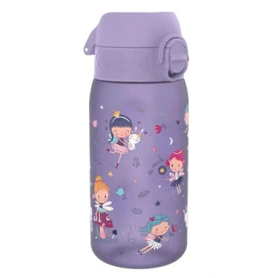Image of Ion8 Kids Water Bottles, BPA Free, Leakproof, Dishwasher Safe, Easy Open, Secure Lock, Small Boys &amp; Girls Bottle,Kids Drinks Bottle for Spill free Drinking, Lilac, Fairy/Fairies, 350ml/12oz