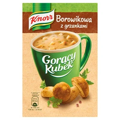 Image of Knorr Goracy Kubek Forest Mushroom Edible Bolete Soup Borowikowa Instant Mug 5 x 14 g Hot Cup Quick