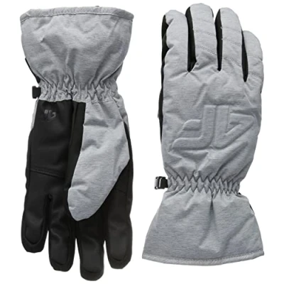 Image of 4F Women&#039;s SKI Gloves RED001 Jeans, Cold Light Grey Melange, XL