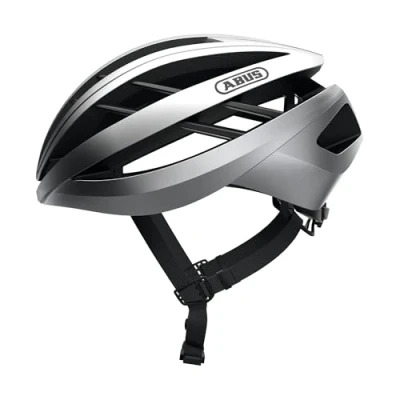 Image of ABUS Aventor Racing Bike Helmet Very Well Ventilated Cycling for Professional Men and Women Silver, Size S