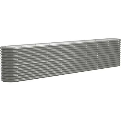 Image of vidaXL Garden Raised Bed Powder coated Steel 332x40x68 cm Grey