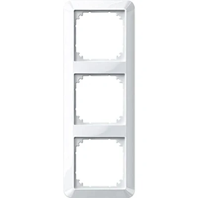 Image of Merten 1 M frame, 3 gang, polar white glossy, 389319