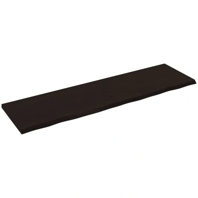 Image of vidaXL Bathroom Countertop Dark Brown 180x50x(2 4) cm Treated Solid Wood