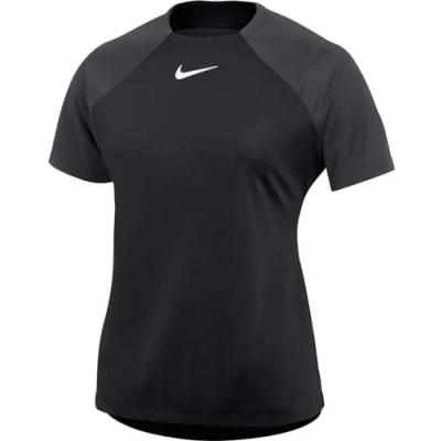 Image of NIKE DH9242 011 W NK DF ACDPR SS TOP K T shirt Women&#039;s BLACK/ANTHRACITE/WHITE Size M