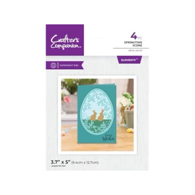 Image of Crafters Companion Easter Collection Metal Dies Springtime Scene